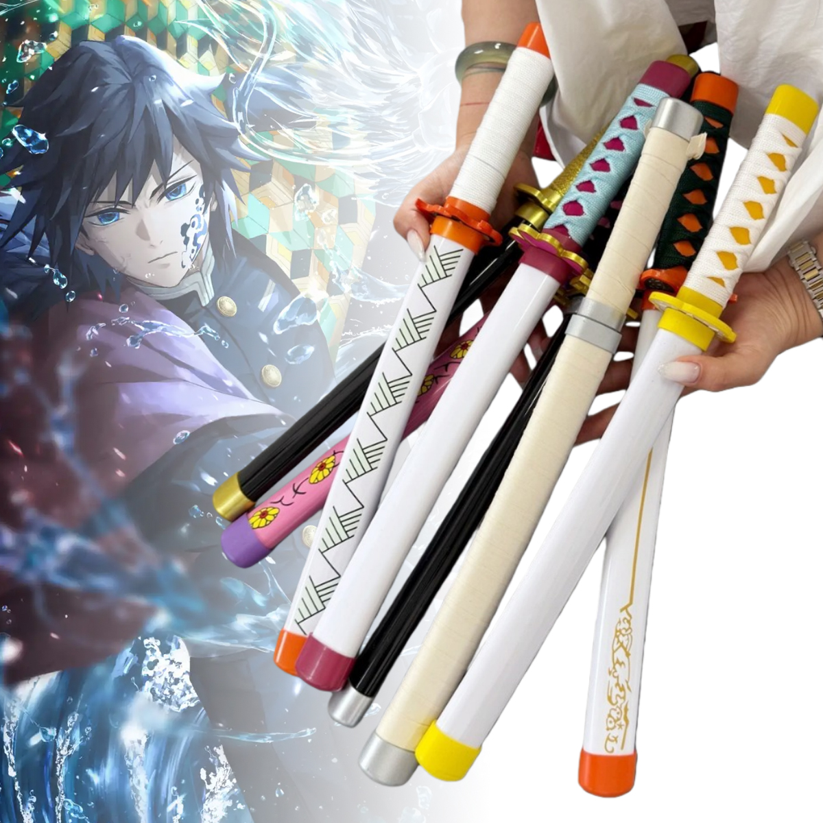 Anime Cosplay Katana - 16inch Tomioka Giyuu Katana Anime Demon