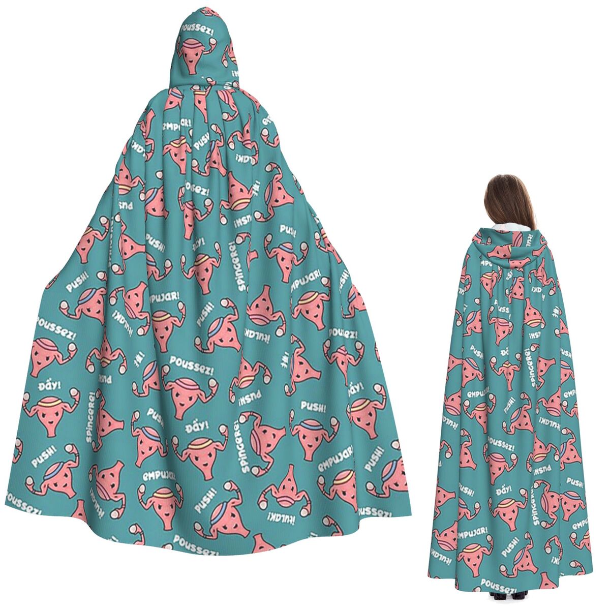 Anime Cosplay Pregnant - Pregnant Uterus PUSH Scrubs, Nurses, Midwife,