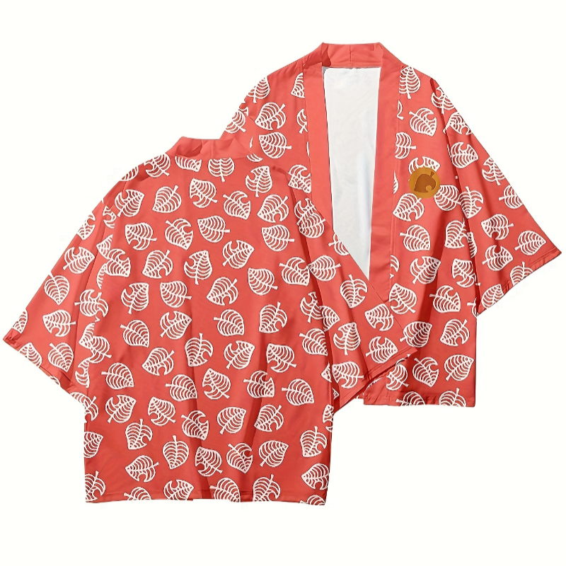 Women's Leaf Print Pink Sweet  - Demon Slayer Haori avaliação e preço