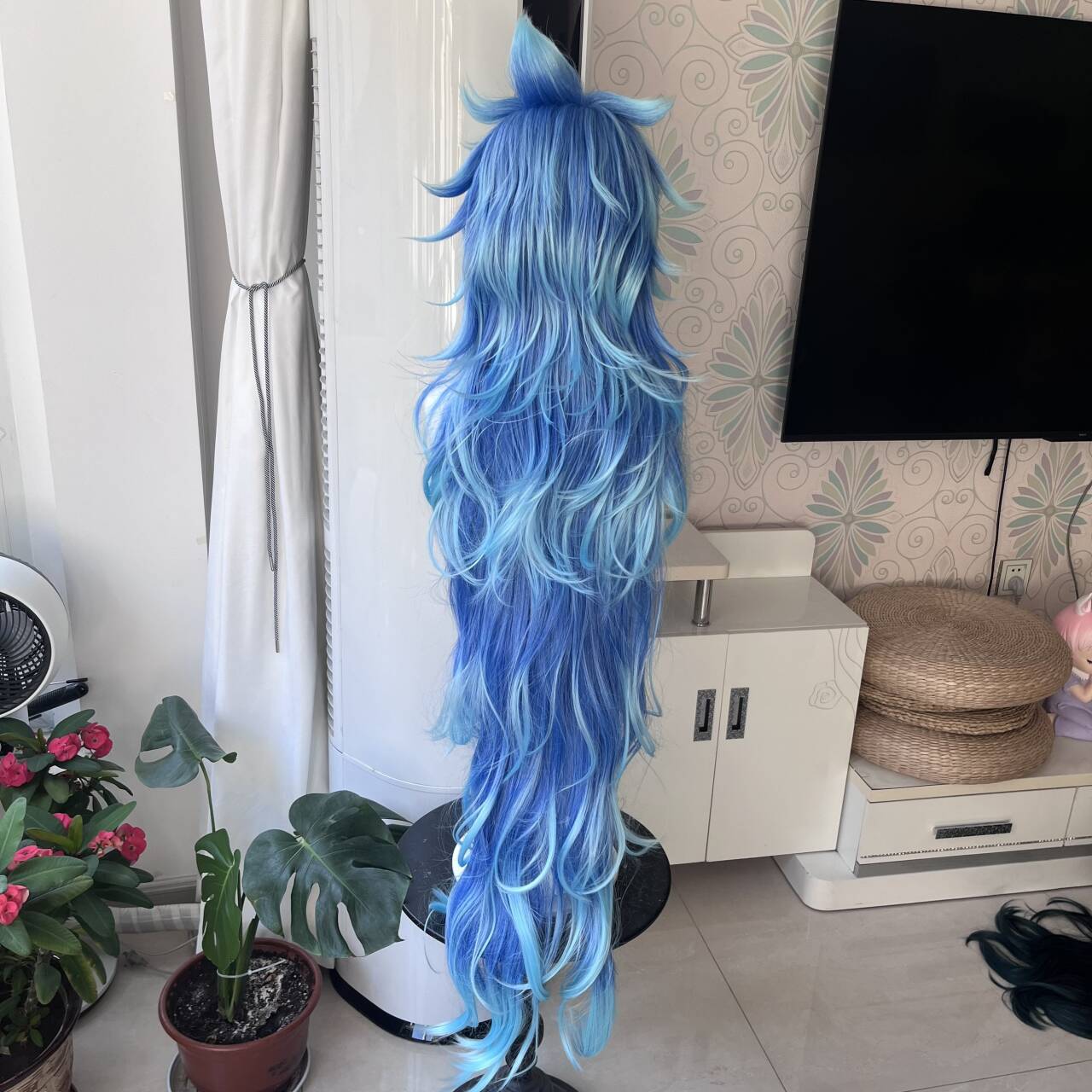 [Styled Wig]Anime Game Twisted - Anime Cosplay Blue Hair avaliação e preço