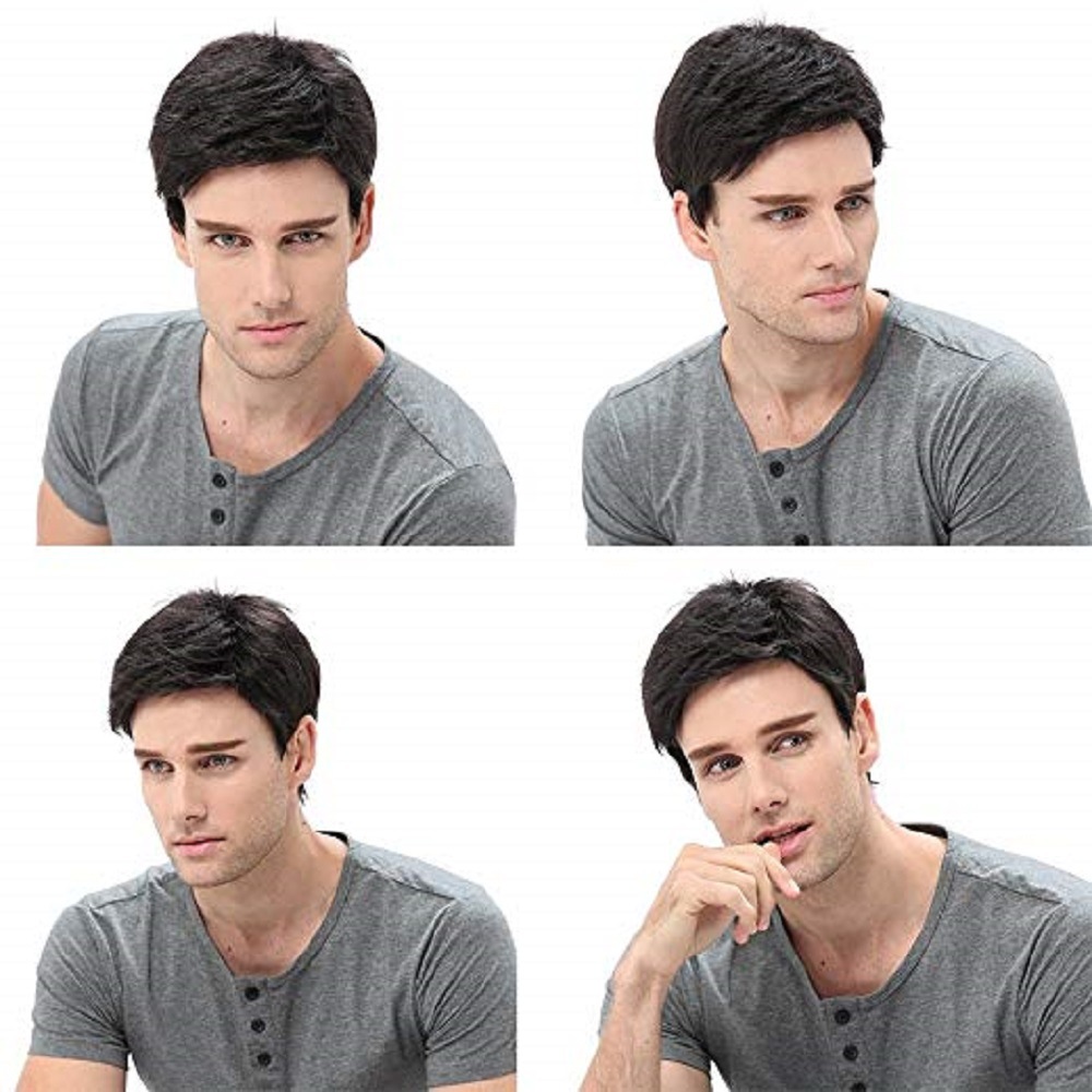 Men Synthetic Short Wigs Wigs  - Anime Cosplay For Black Guys avaliação e preço