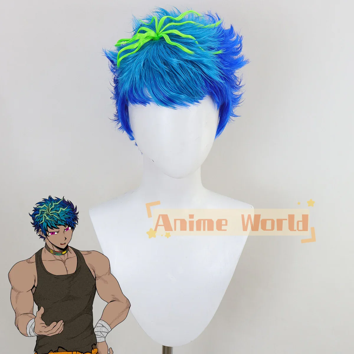 Your Turn To Die Naomichi Kuru - Anime Cosplay Blue Hair avaliação e preço