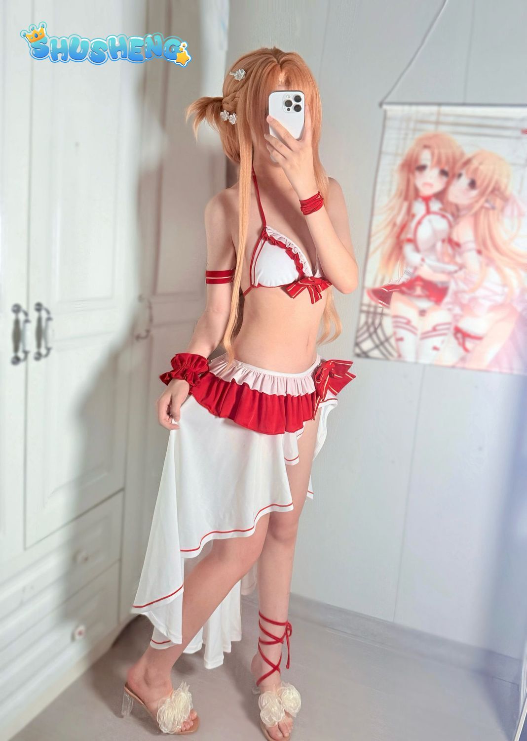 Yuuki Asuna Cosplay Costume An - Cosplay Anime Online avaliação e preço