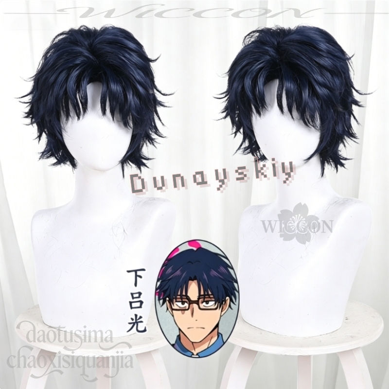 Anime MARRIAGETOXIN Cosplay Wi - Anime Cosplay Blue Hair avaliação e preço