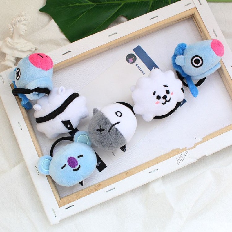 Kawaii BT21 Plush Hair Rope An - Anime Cosplay Images avaliação e preço