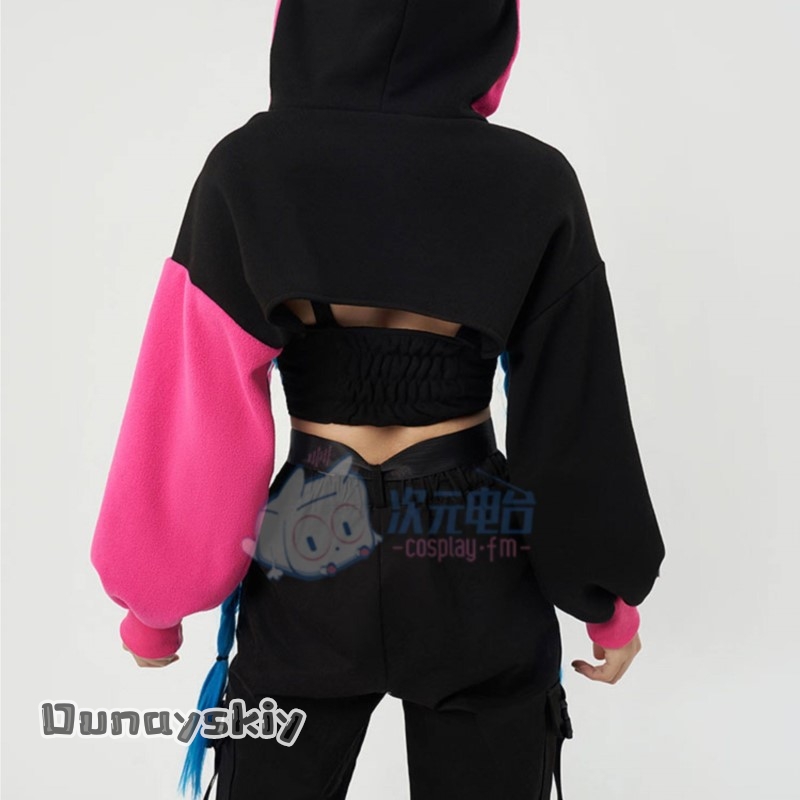 Dunayskiy@Jinx Arcane Hoodie C - Anime Cosplay Blue Hair avaliação e preço