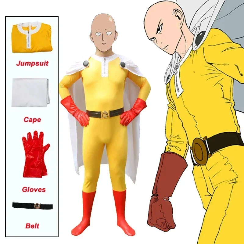 Adult Halloween Costume for Ma - Anime Cosplay One Punch Man avaliação e preço