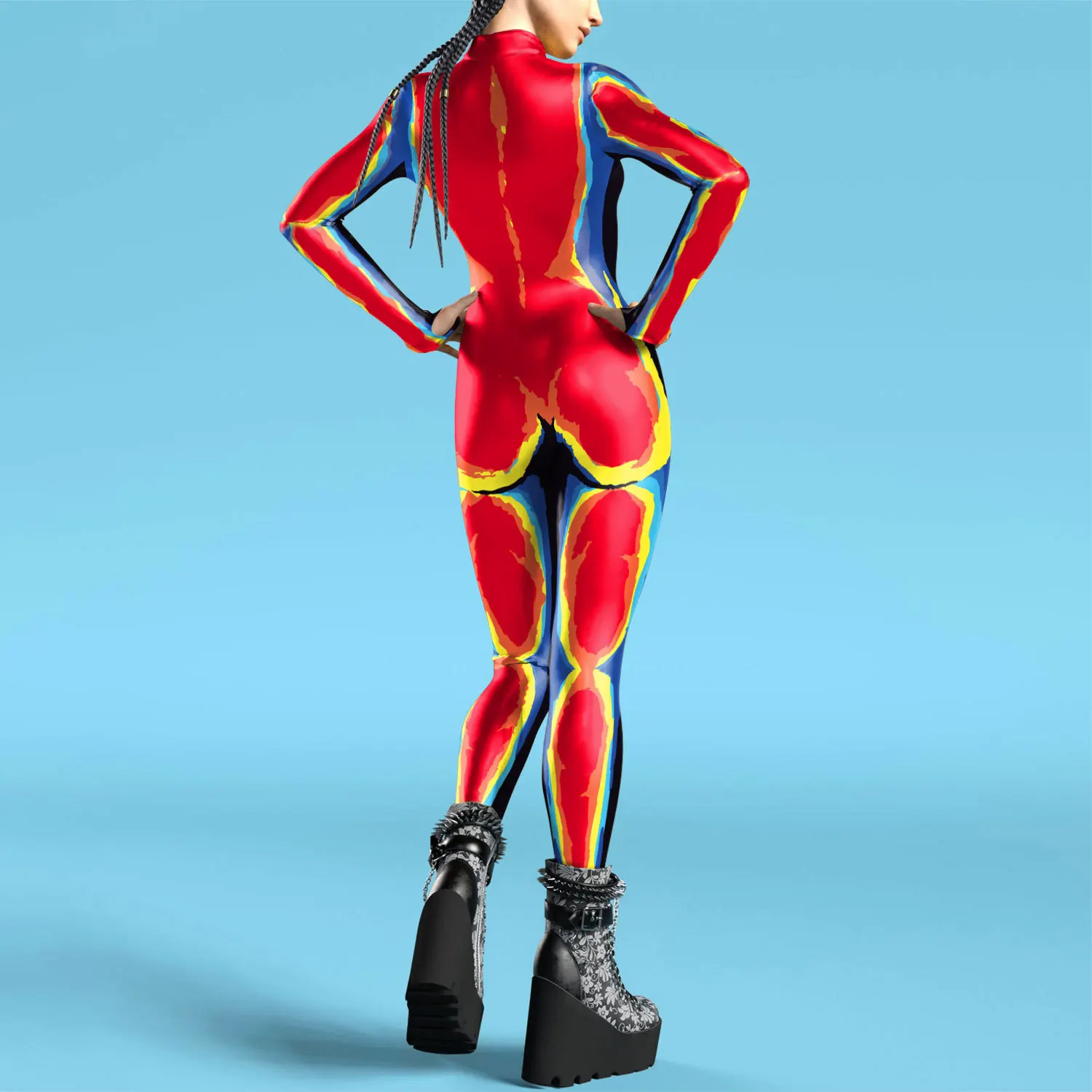 Women 3D Print Zentai Bodysuit - Anime Cosplay Images avaliação e preço