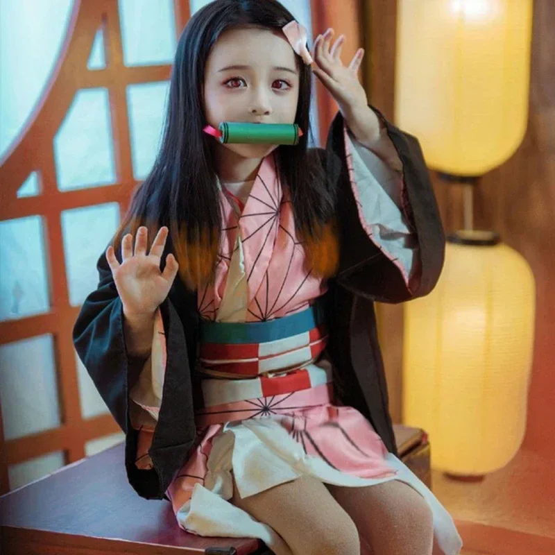 Anime Kamado Nezuko Cosplay Co - Demon Slayer Haori avaliação e preço
