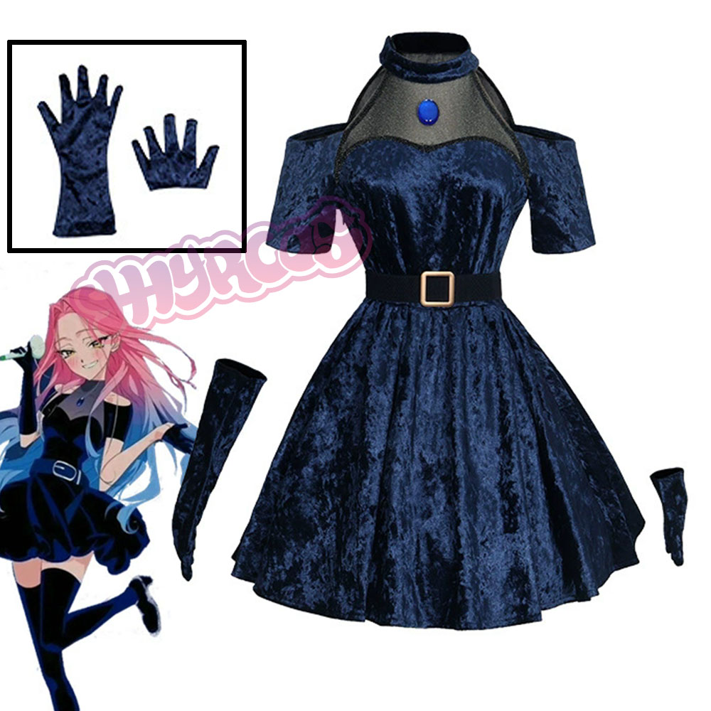 Mizi Cosplay Anime Alien Stage - Anime Cosplay Blue Hair avaliação e preço