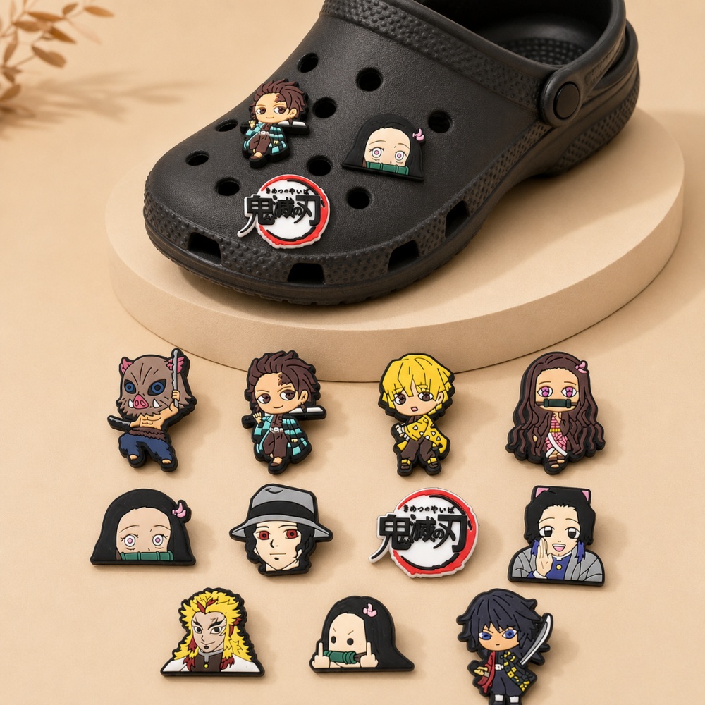 Anime Clog Button Pins Demon S - Anime Cosplay Naruto avaliação e preço