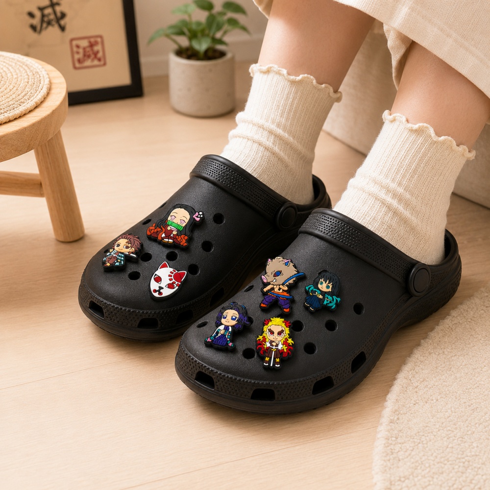 Anime Clog Button Pins Demon S - Anime Cosplay Naruto avaliação e preço