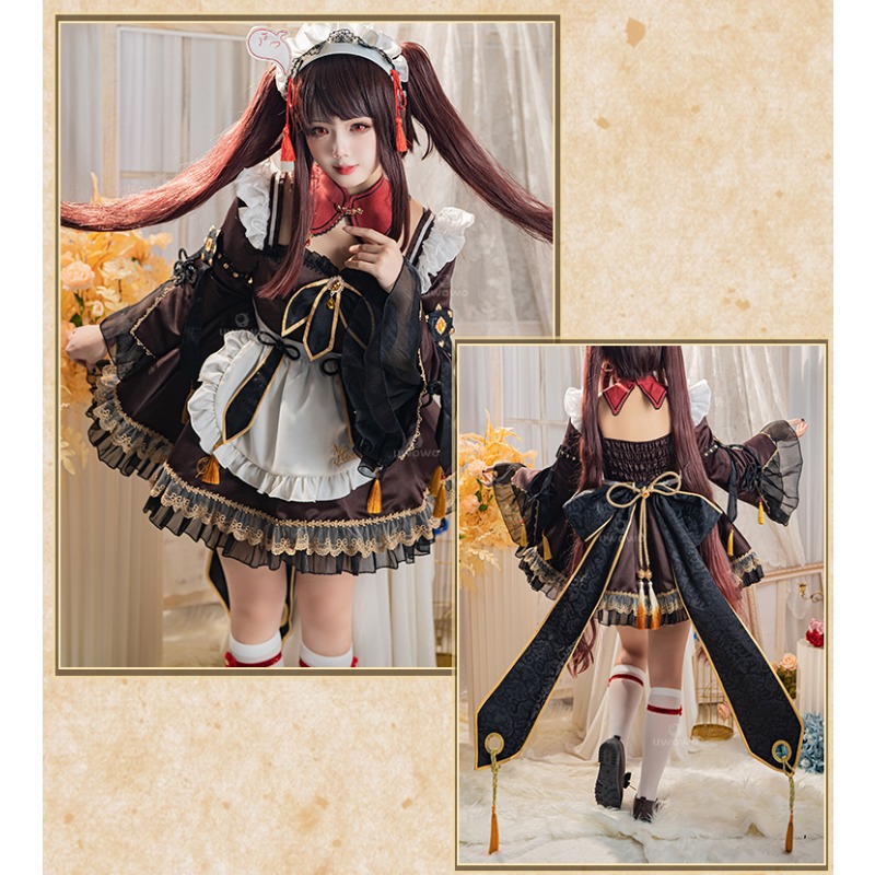 Game Genshin Impact Hu Tao Mai - Anime Cosplay Maid avaliação e preço