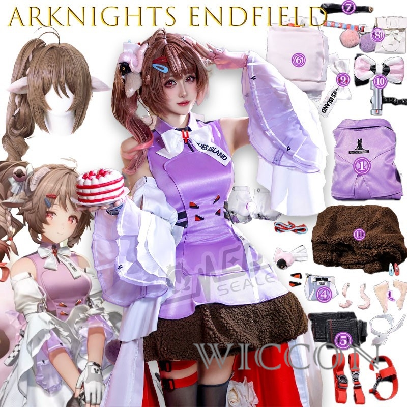 Halloween Adults Arknights End - Anime Cosplay Blue Hair avaliação e preço