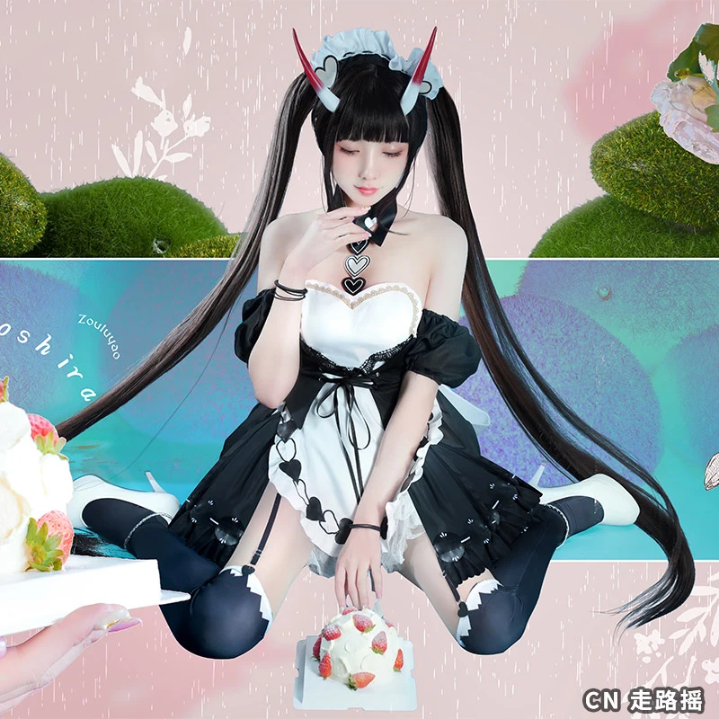 Game Azur Lane KMS August Von  - Anime Cosplay Maid avaliação e preço
