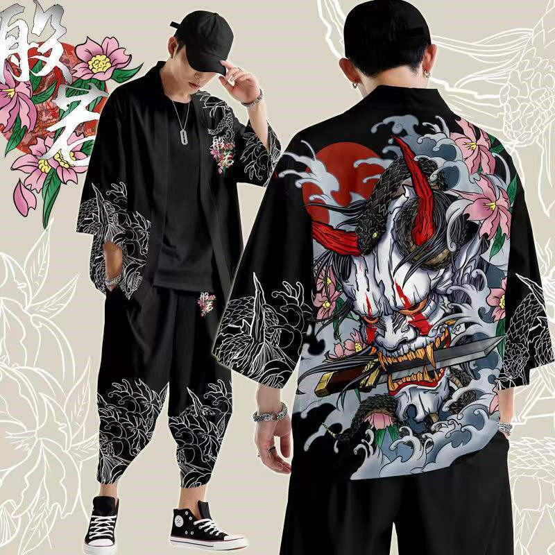 Harajuku Tops Robe Fashion Asi - Demon Slayer Haori avaliação e preço