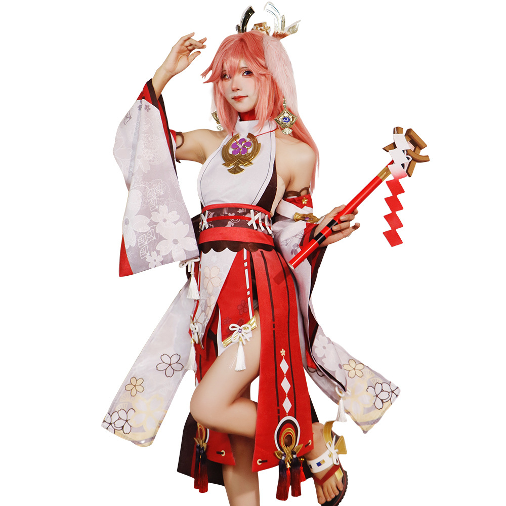 Genshin Impact Yae Miko Cospla - Cosplay Anime Yae Miko avaliação e preço