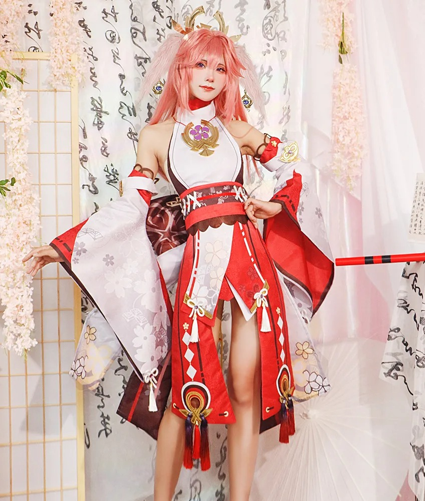 Genshin Impact Yae Miko Cospla - Cosplay Anime Yae Miko avaliação e preço