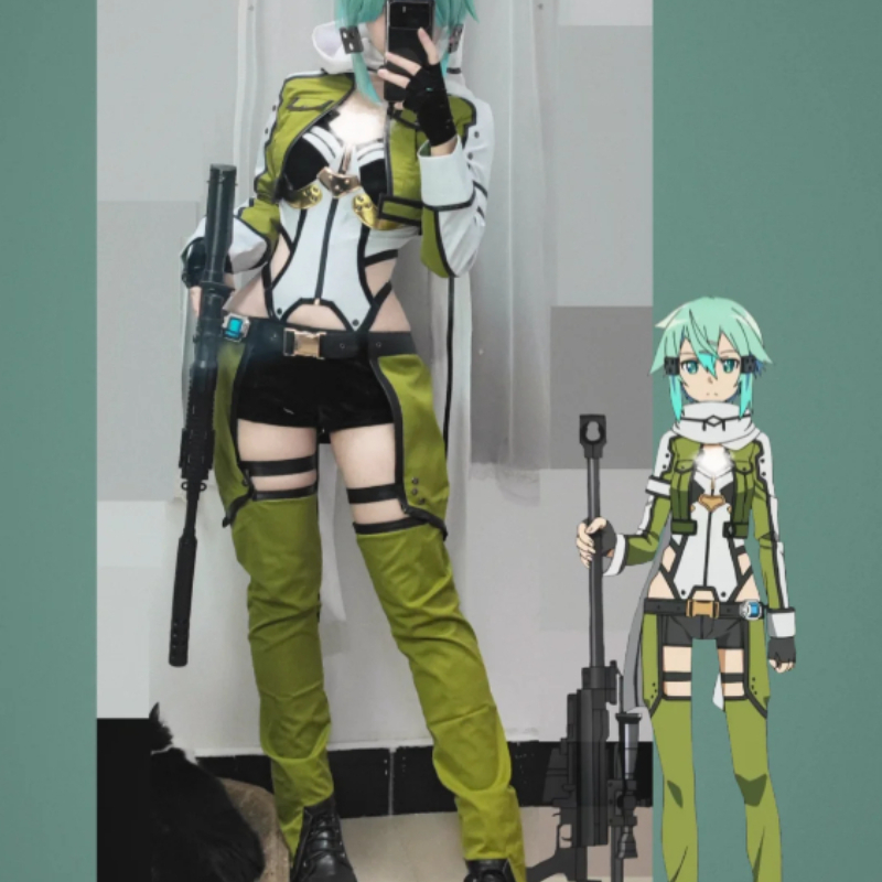 SAO Sword Art Online GGO Sinon - Cosplay Anime Online avaliação e preço