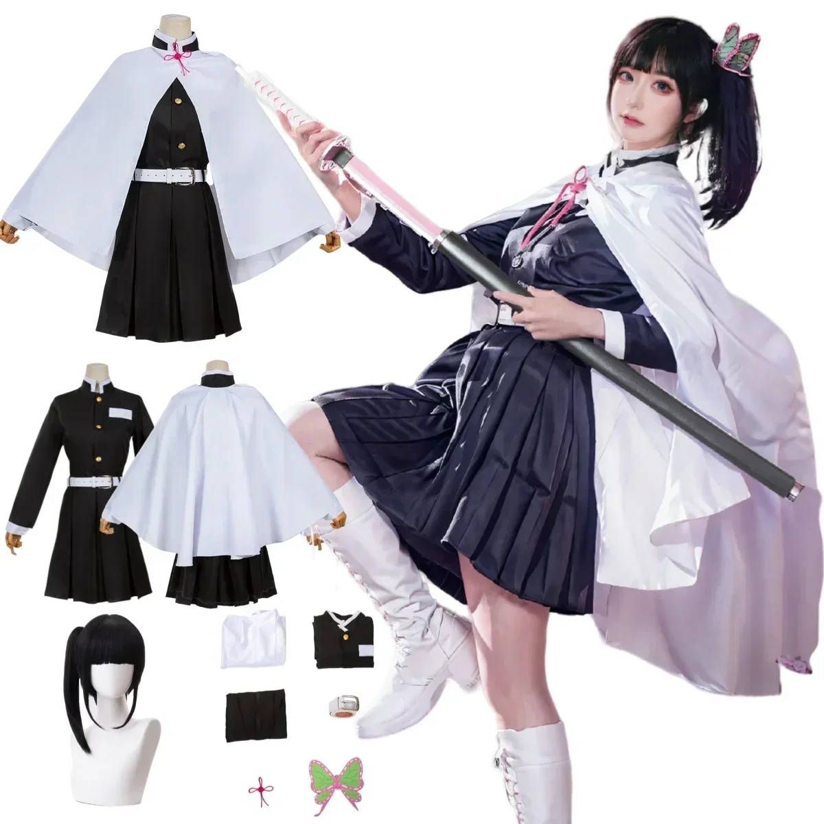 Tsuyuri Kanao Cosplay Kostuum  - Demon Slayer Haori avaliação e preço