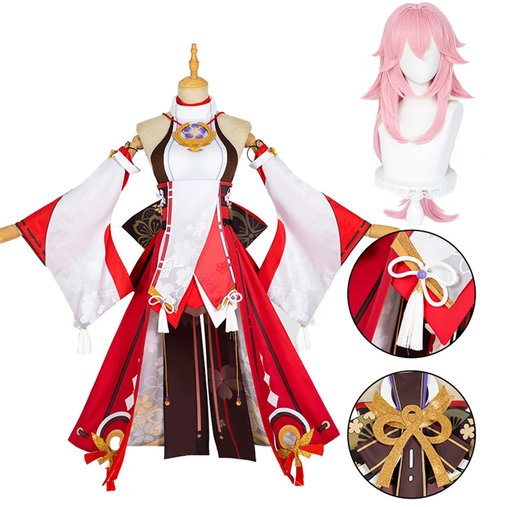 Genshin Impact Yae Miko Guuji  - Cosplay Anime Yae Miko avaliação e preço