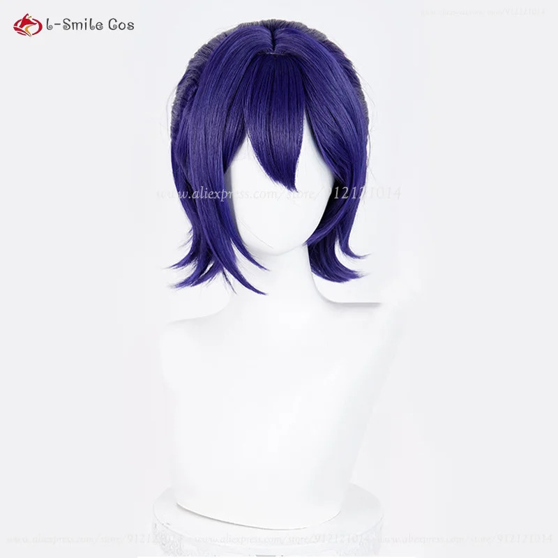 Mita Cosplay Wig Short Blue Wi - Anime Cosplay Blue Hair avaliação e preço