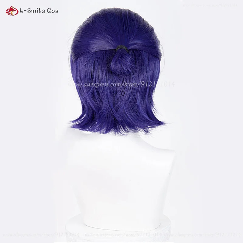 Mita Cosplay Wig Short Blue Wi - Anime Cosplay Blue Hair avaliação e preço