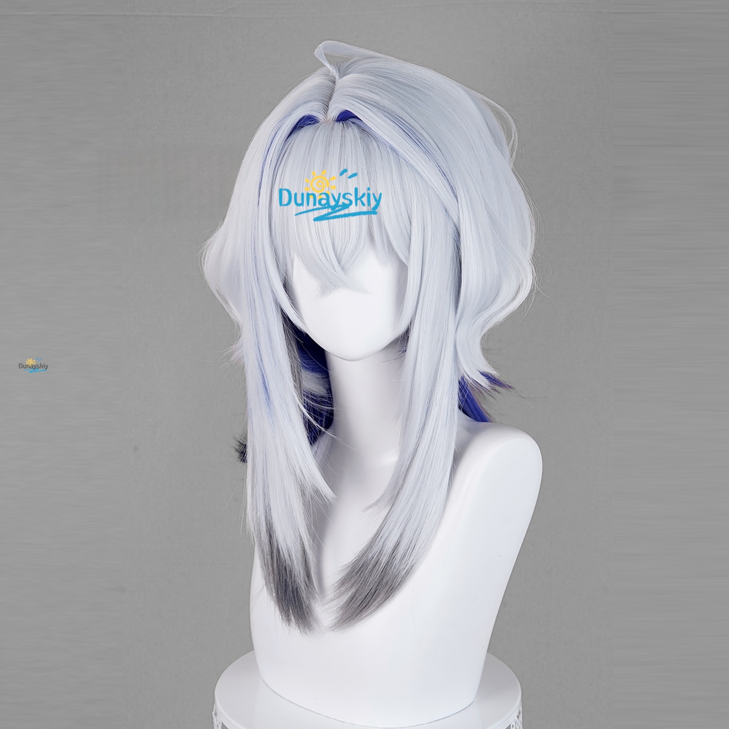 Galbrena Cosplay Wig Gray blue - Anime Cosplay Blue Hair avaliação e preço