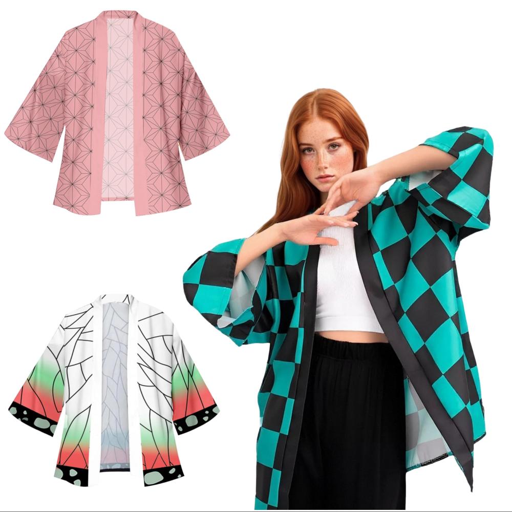 Men Japanese Anime Samurai Tan - Demon Slayer Haori avaliação e preço