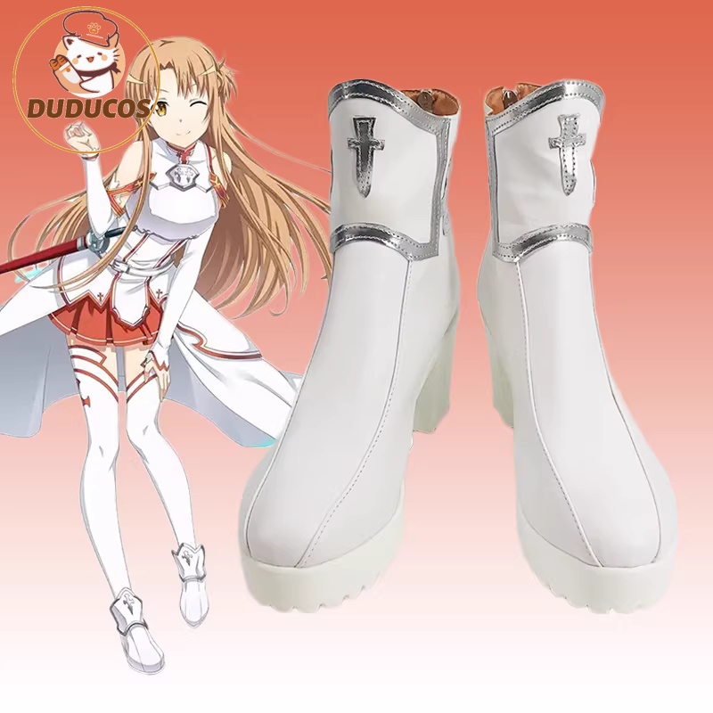 Yuuki Asuna Cosplay Shoes Anim - Cosplay Anime Online avaliação e preço
